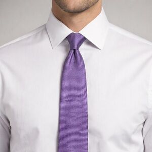 Isaac Mizrahi Purple Tie with Black Pattern 61x3.5